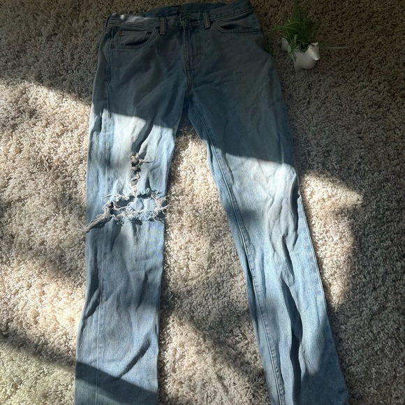 Levi strauss summer distressed highwaisted size 31 light blue denim 511 … - Picture 3 of 3